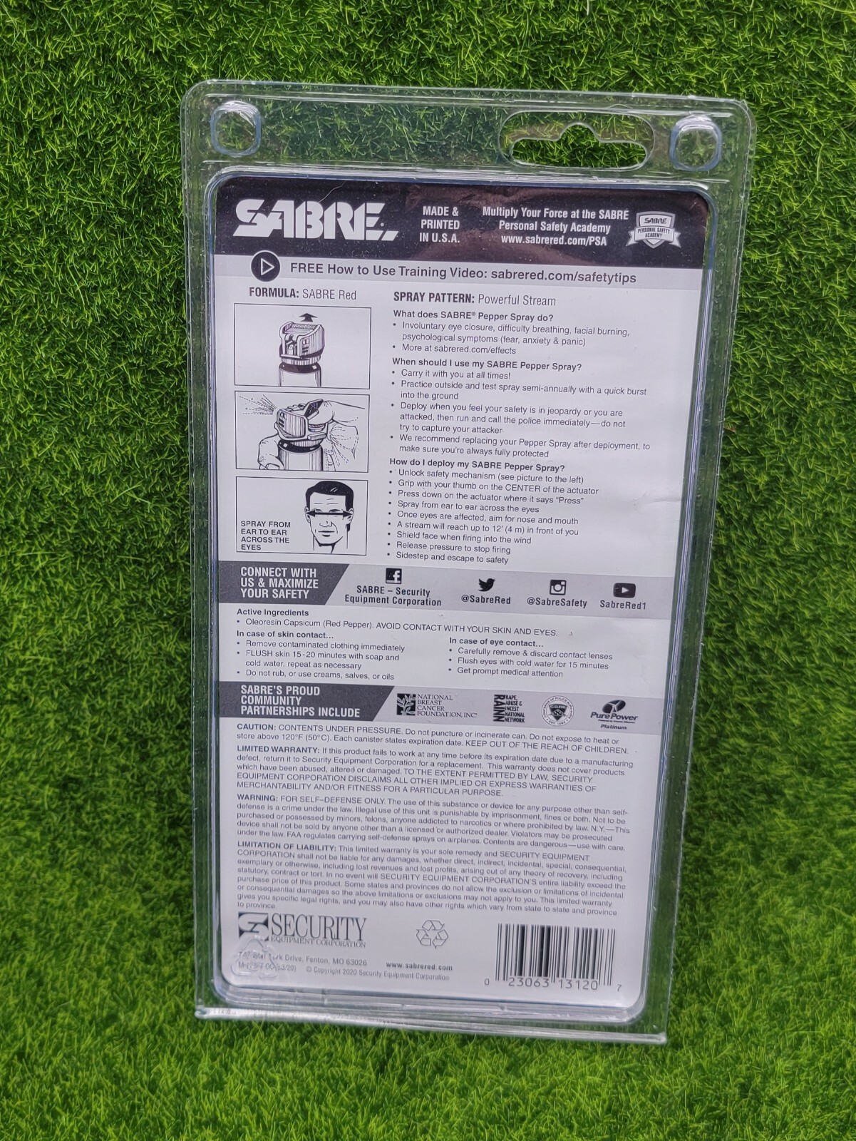 Sabre Red Pepper Spray Police Strength - Magnum 120 Flip Top 4.36oz - M-120FT-OC