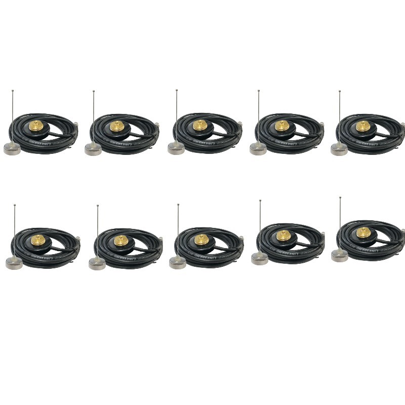 10x Slim Long Antenna 380-520MHz with NMO-MINI Base for Mobile Vehicle Radio