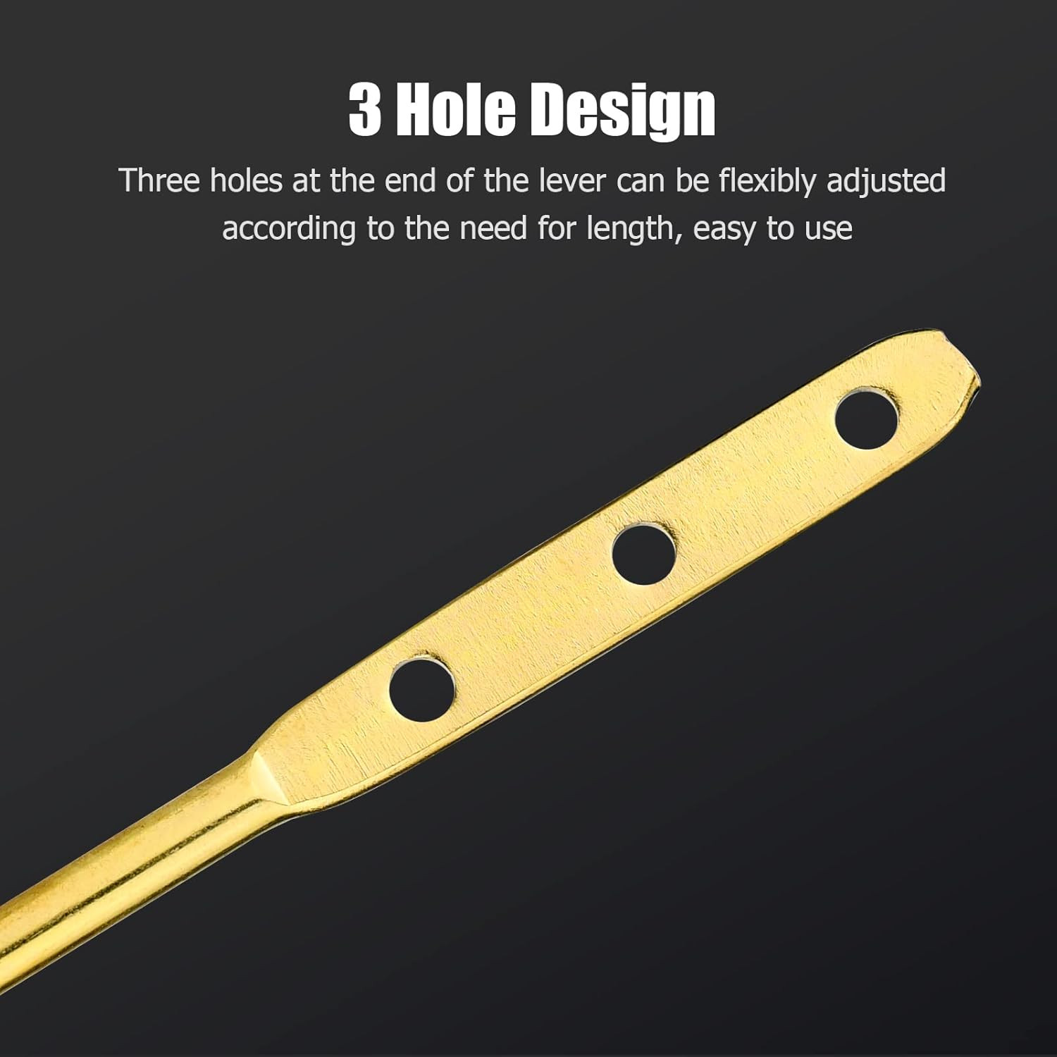 2x Universal Metal Side Mount Toilet Handle Replacement Kit, Brass Toilet Flush