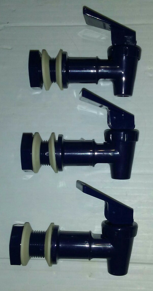 TOMLINSON SPIGOT 1018851, 3-PACK, WATER CROCK, FAUCET VALVE, BLUE, FREE SHIP