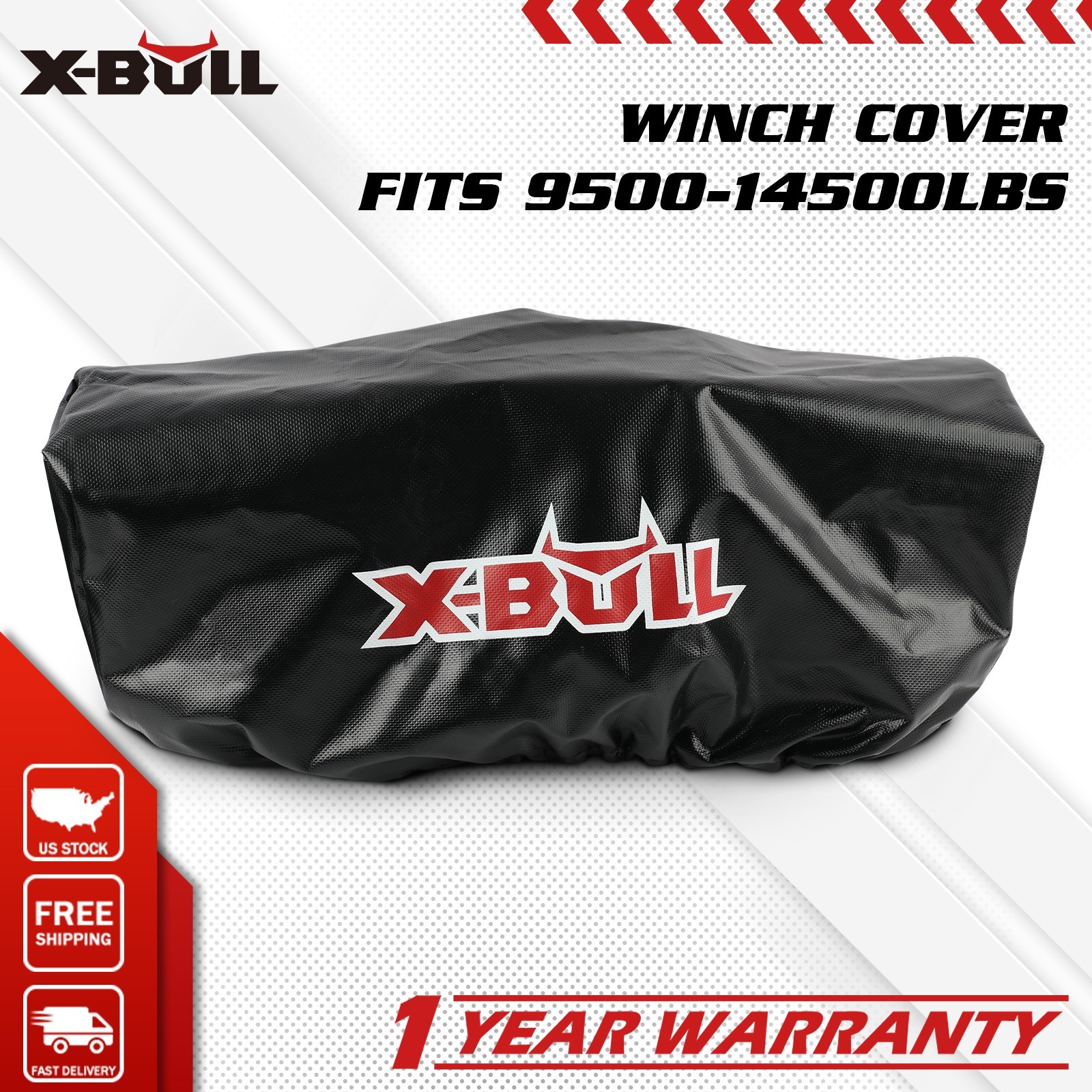 X-BULL Winch Cover Waterproof Soft Dust Neoprene Fits 9500-14500LBS Universal