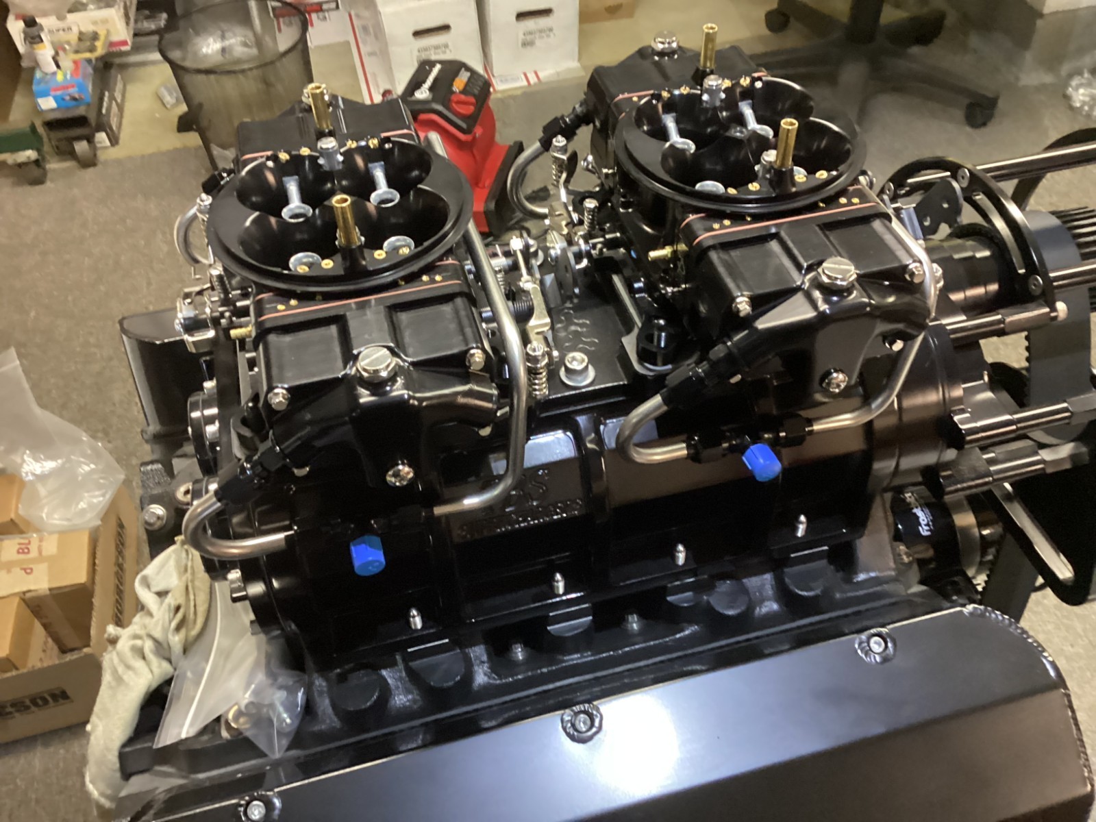 APD 950 CFM 4150 GAS SUPERCHARGER BLOWER CARBS W -6 FUEL LINES