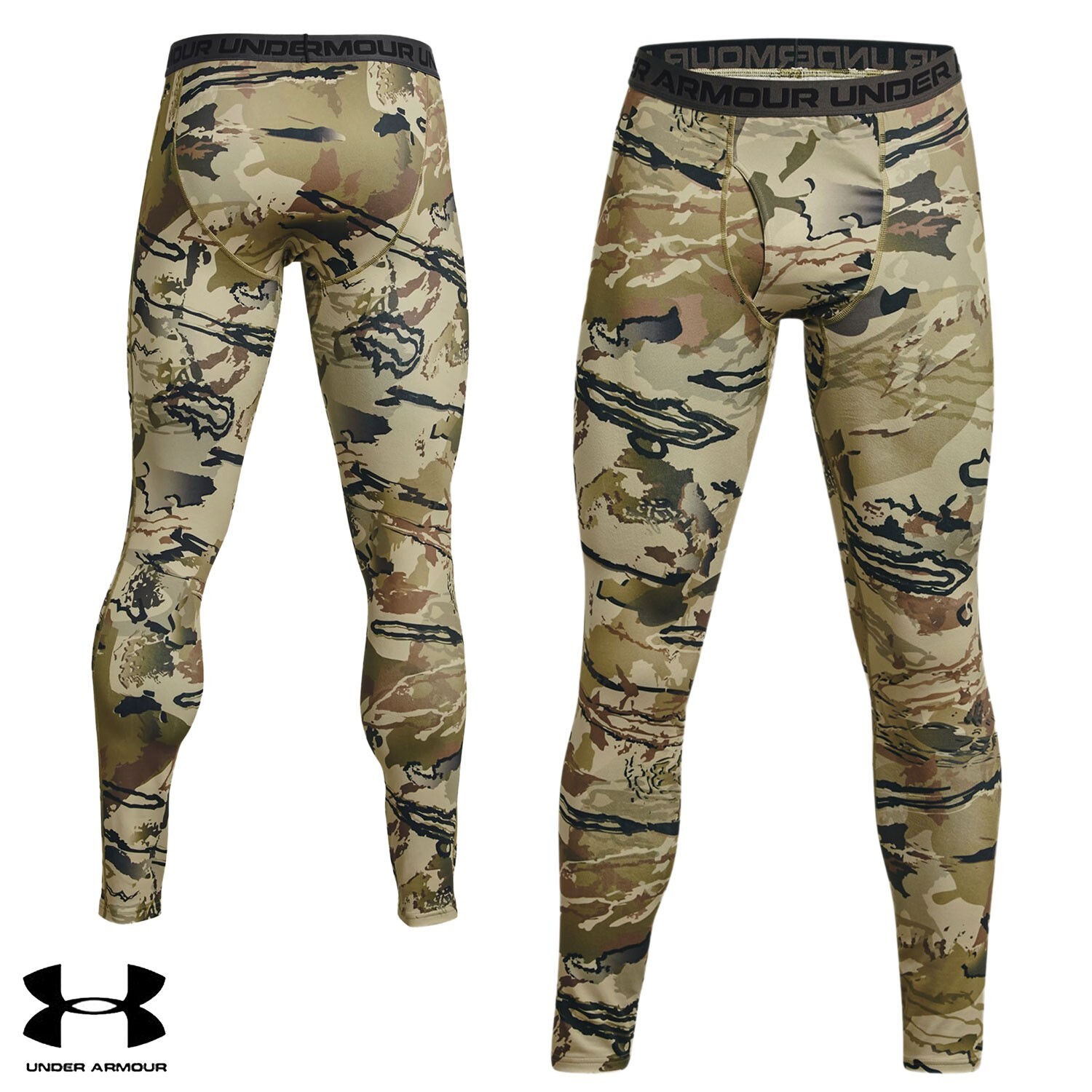 Under Armour ColdGear IR Base Layer Pants (3X)- Barren/BLK