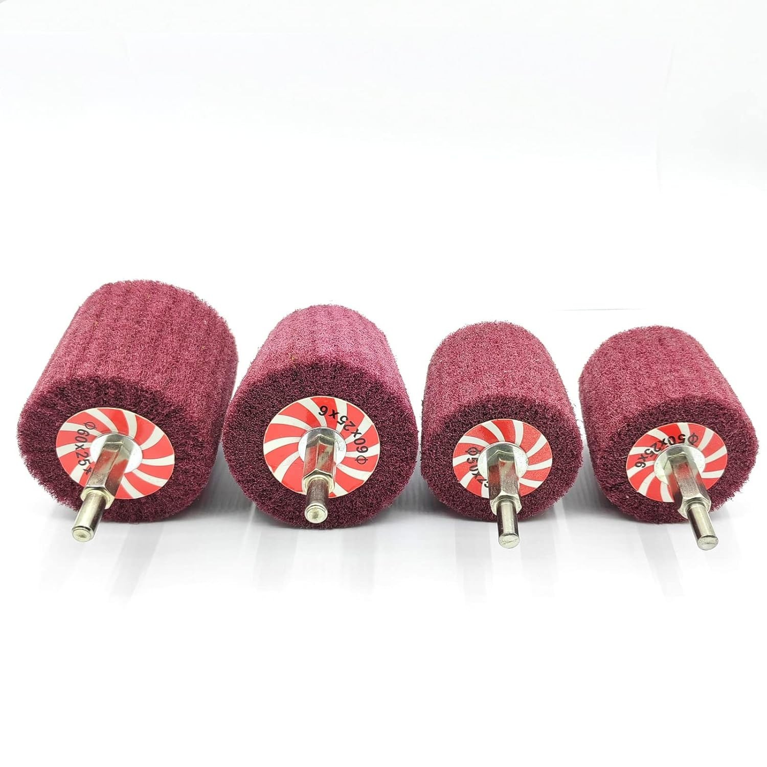 7-Pcs Mixed Set Non Woven Abrasive Buffing Wheels,1/4"Shank Drill for Polishing