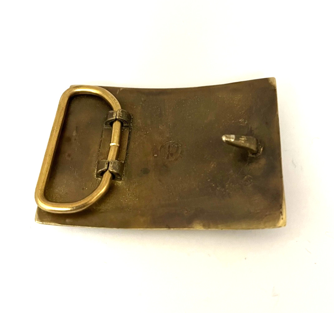 Virginia Belt Plate Script VA. 1861-1865 Reproduction Solid Brass Modern Back