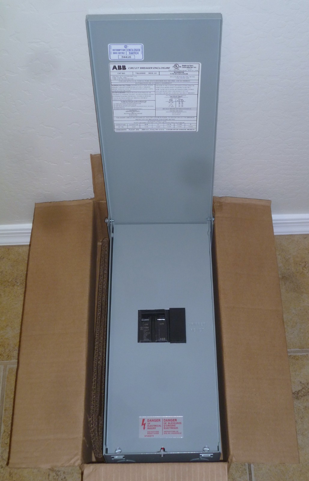 ABB 100 Amp Outdoor Circuit Breaker with Enclosure TQL100RE