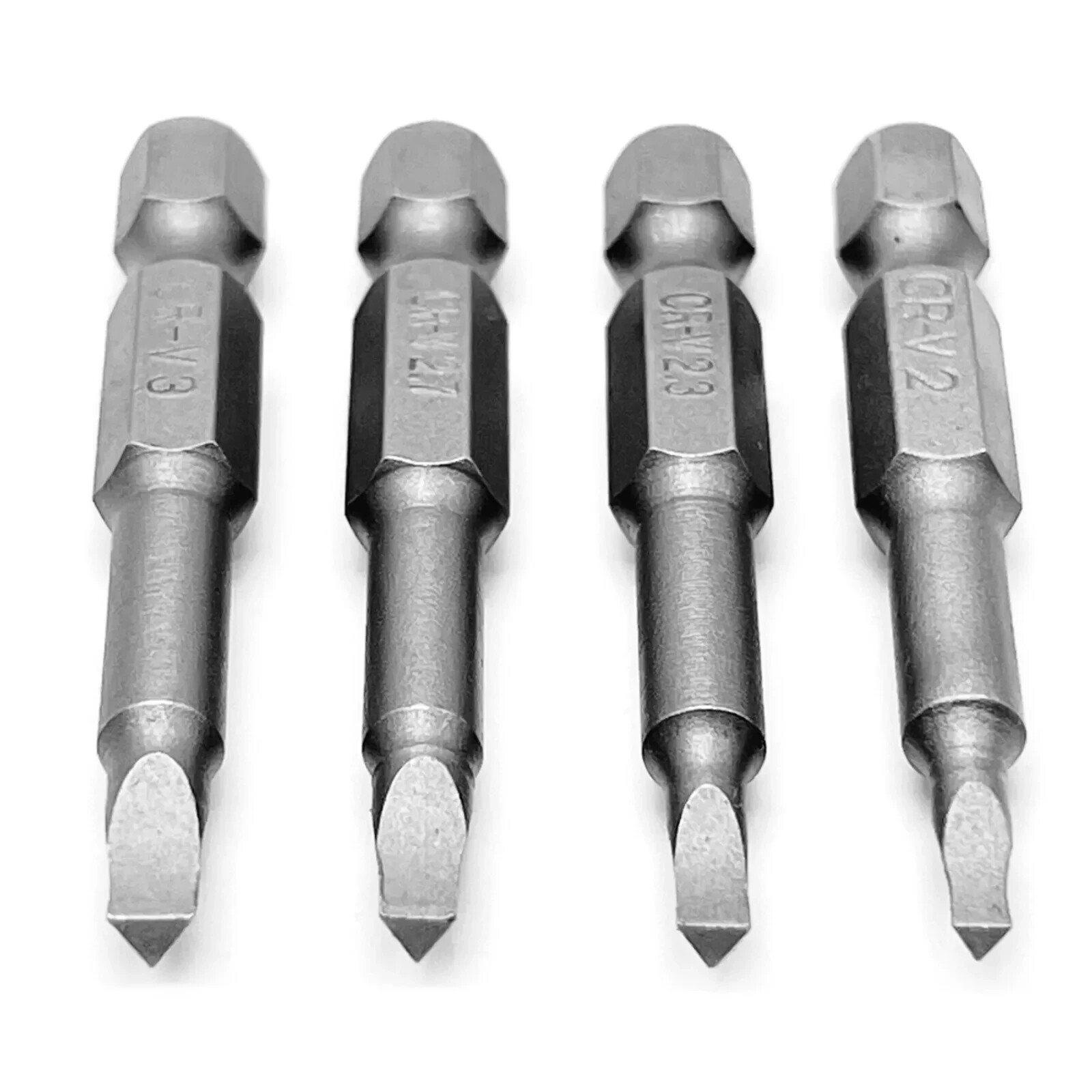 4 pcs OHIY Triangle Drive Screwdriver Insert Bit Set CR-V Steel 2in Long Shank