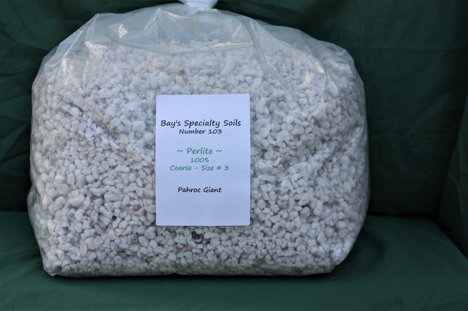 Perlite Coarse Size 3, Hand sifted for uniform size & reduce dust  2 –  7.5 Gal