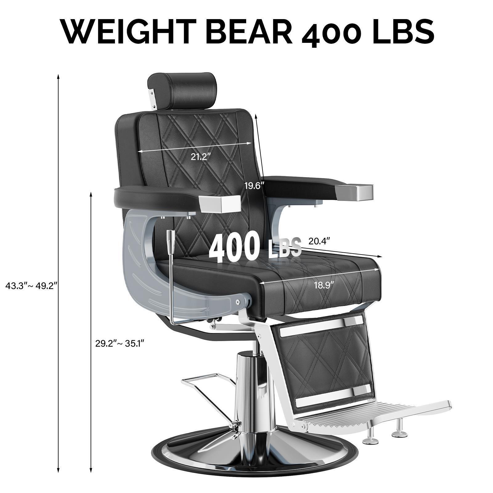 Reclining Barber Chair All Purpose Hydraulic Stylist Chair for Hair Salon Beauty