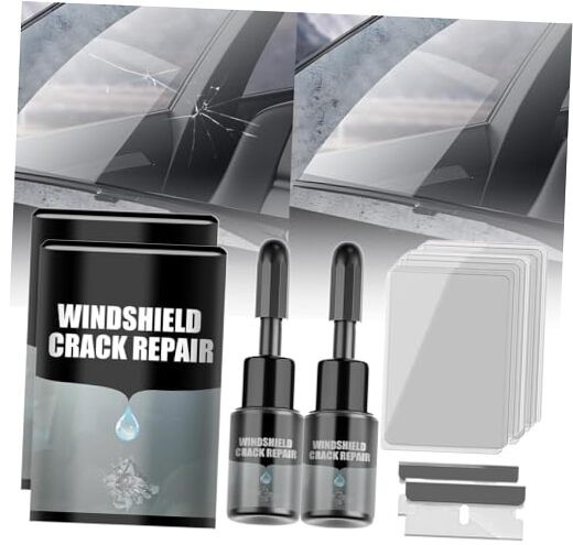 2pcs Crack Fix Pro Kit Car Windshield Crack Repair Kit Cracks Gone Glass