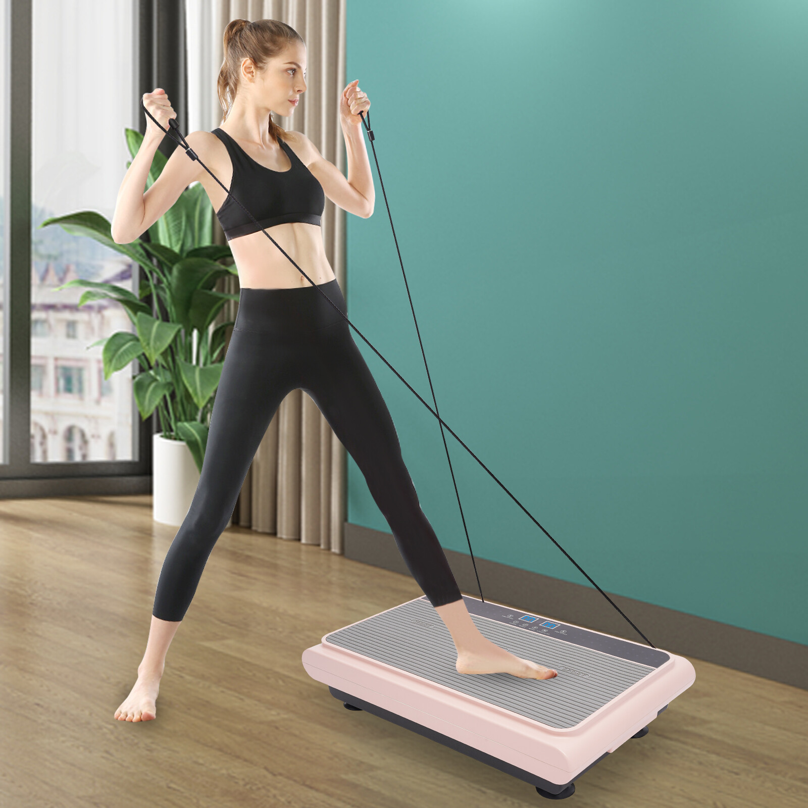 Vibration Plate Exercise Machine Whole Body Exercise W/ Quiet Motor Bluetooth US