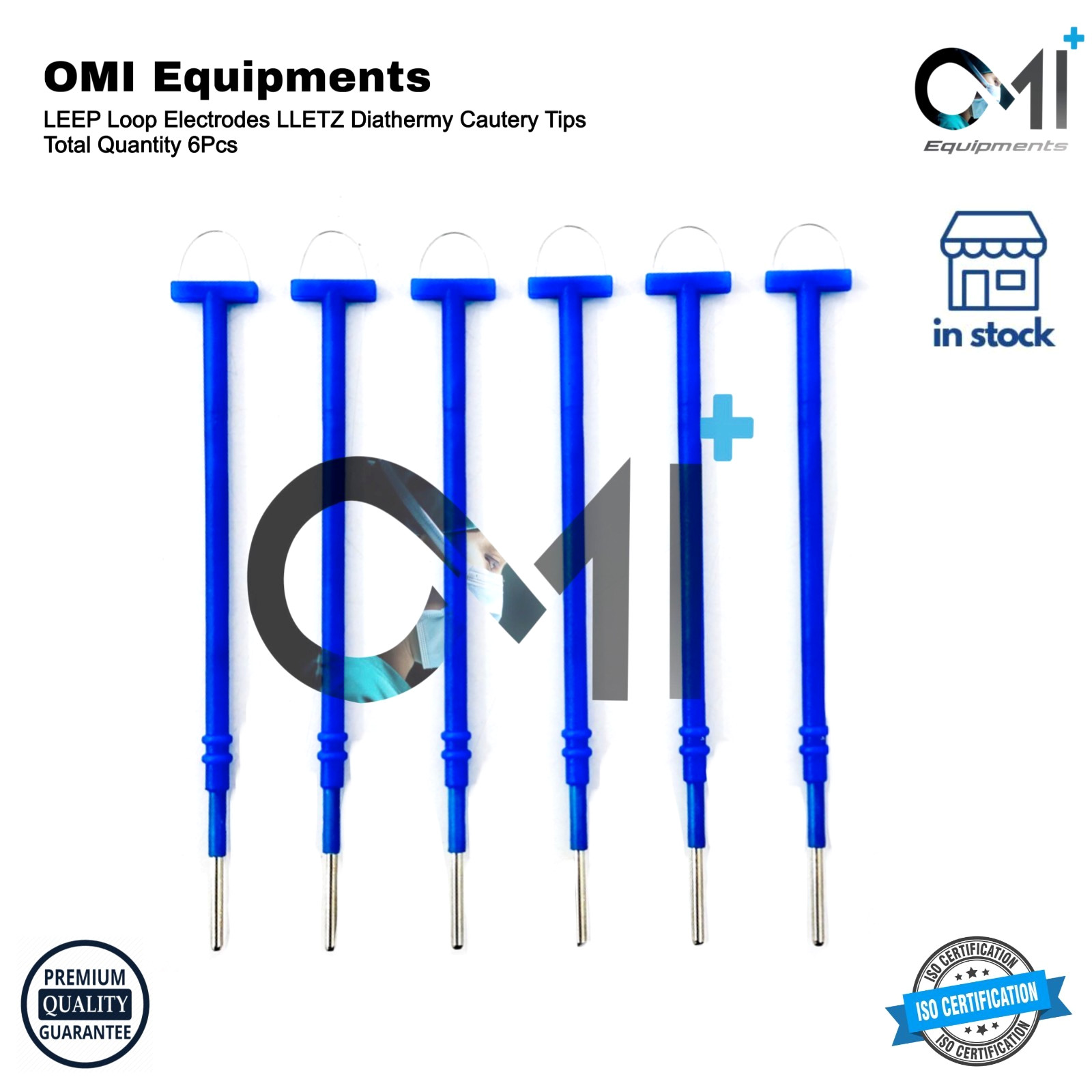 LLETZ LEEP Electrosurgical Electrodes Cautery Tips Diathermy Loop Electrode 6Pcs