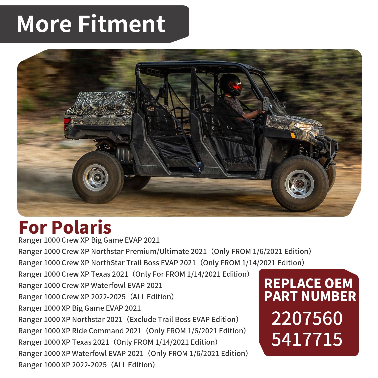 Outer Clutch Cover Kit For Polaris Ranger XP 1000 / Crew XP 1000 2207560 5417715