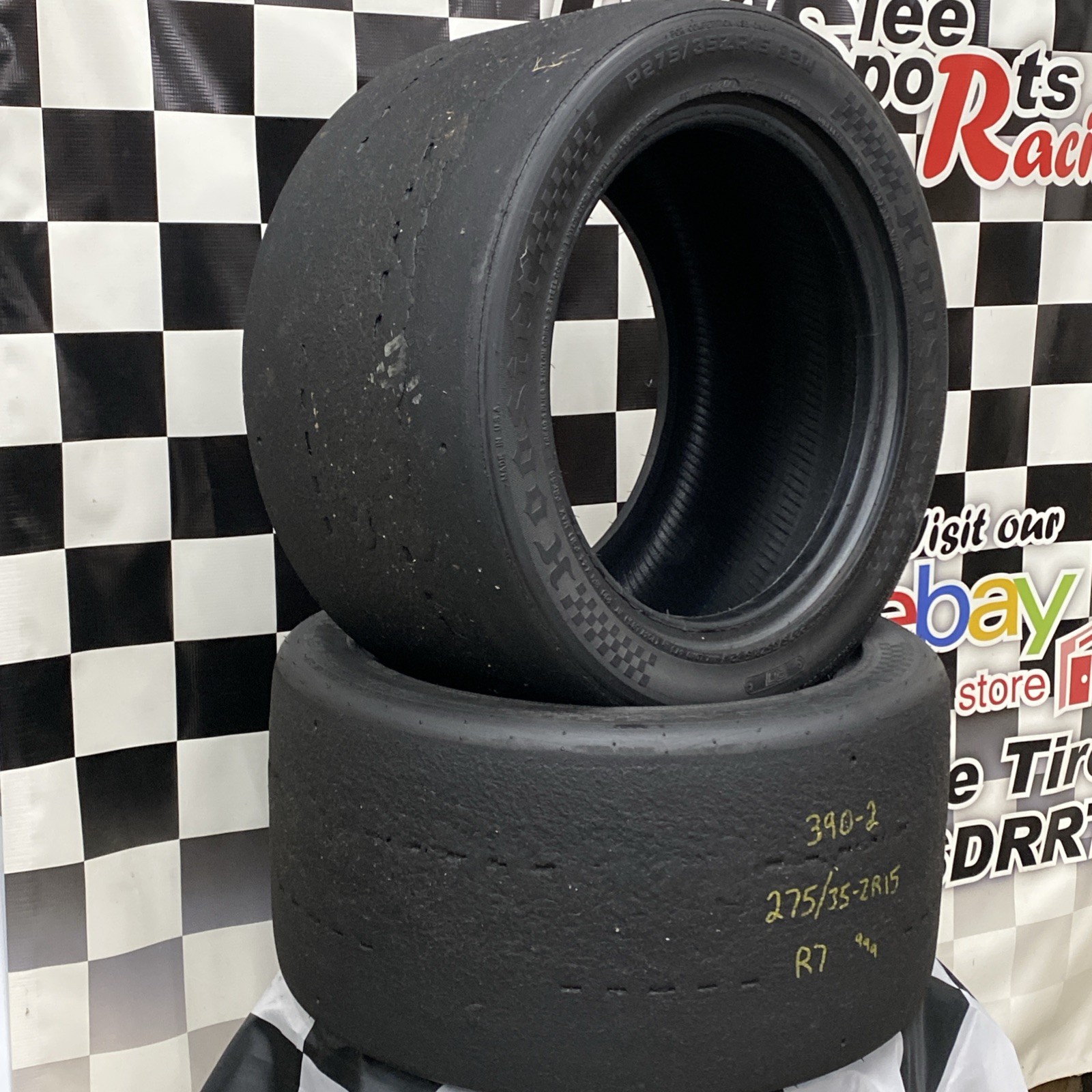 390-2 USDRRT HOOSIER DOT Road Race Tires 275/35-ZR15 R7