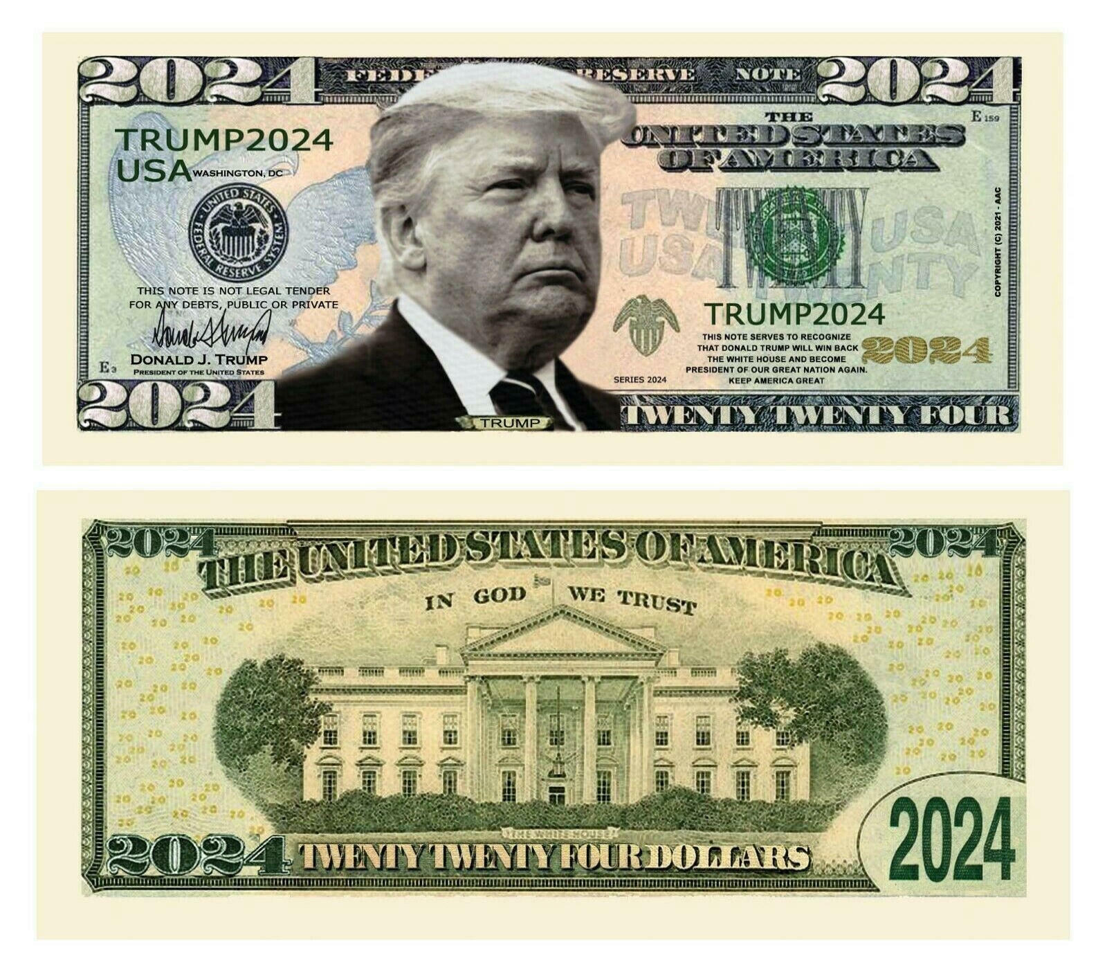 20 Pack Donald Trump MAGA Money Presidential Collection 2024 Dollar Bills