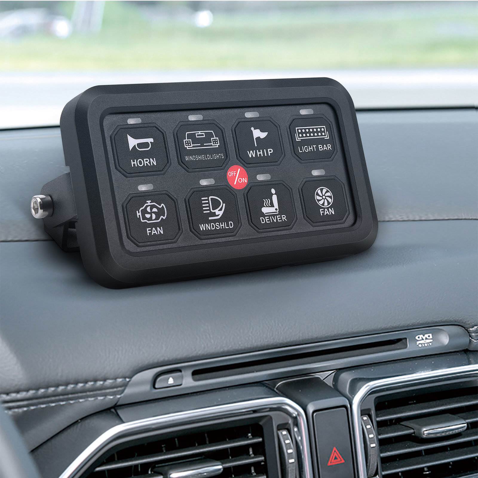 Universal 8 Gang Switch Panel On-Off LED Car Switch Panel Circuit Control 12/24V