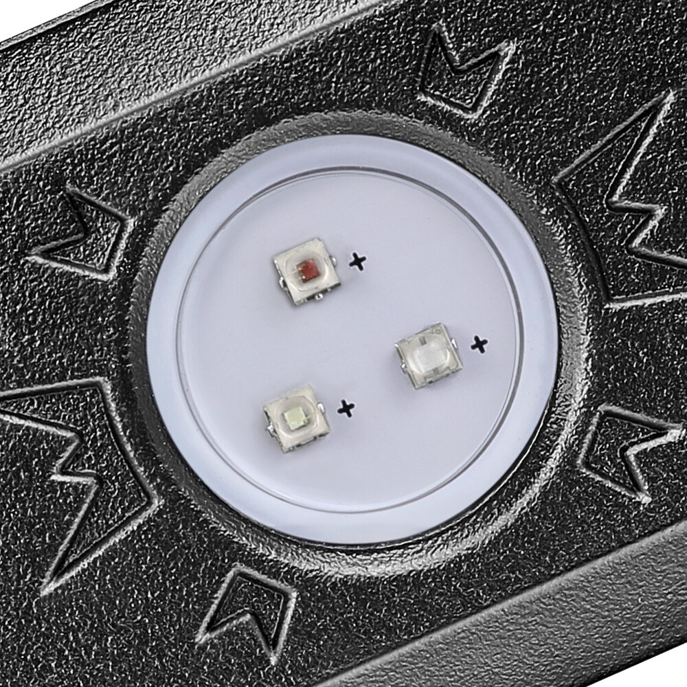 RGB LED Rock Lights 8-Pods Wireless Bluetooth Music Multi Color ATV UTV 4WD RZR