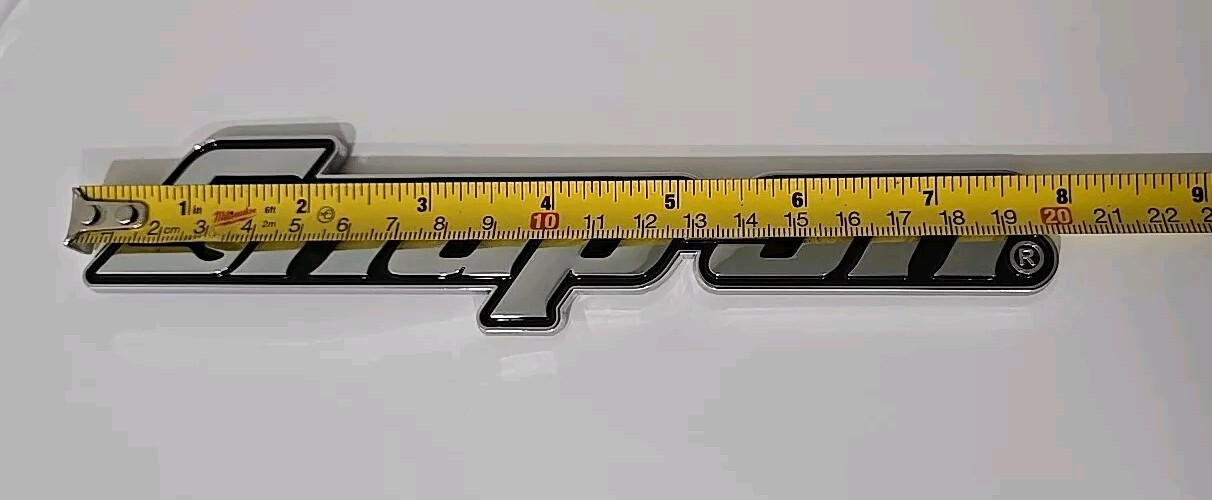 2PK SNAP ON TOOL BOX LOGO EMBLEM Chrome Plastic Badge Decal 8"+ 3 Red Drivers !!