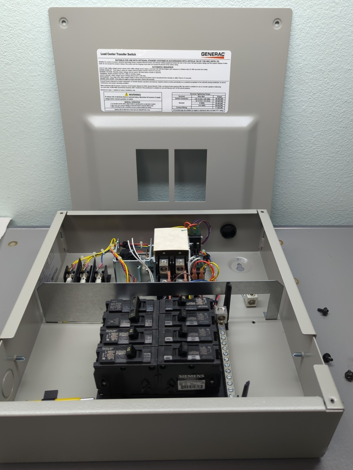 New Generac Generator 50 Amp Automatic Transfer Switch 8 Circuits