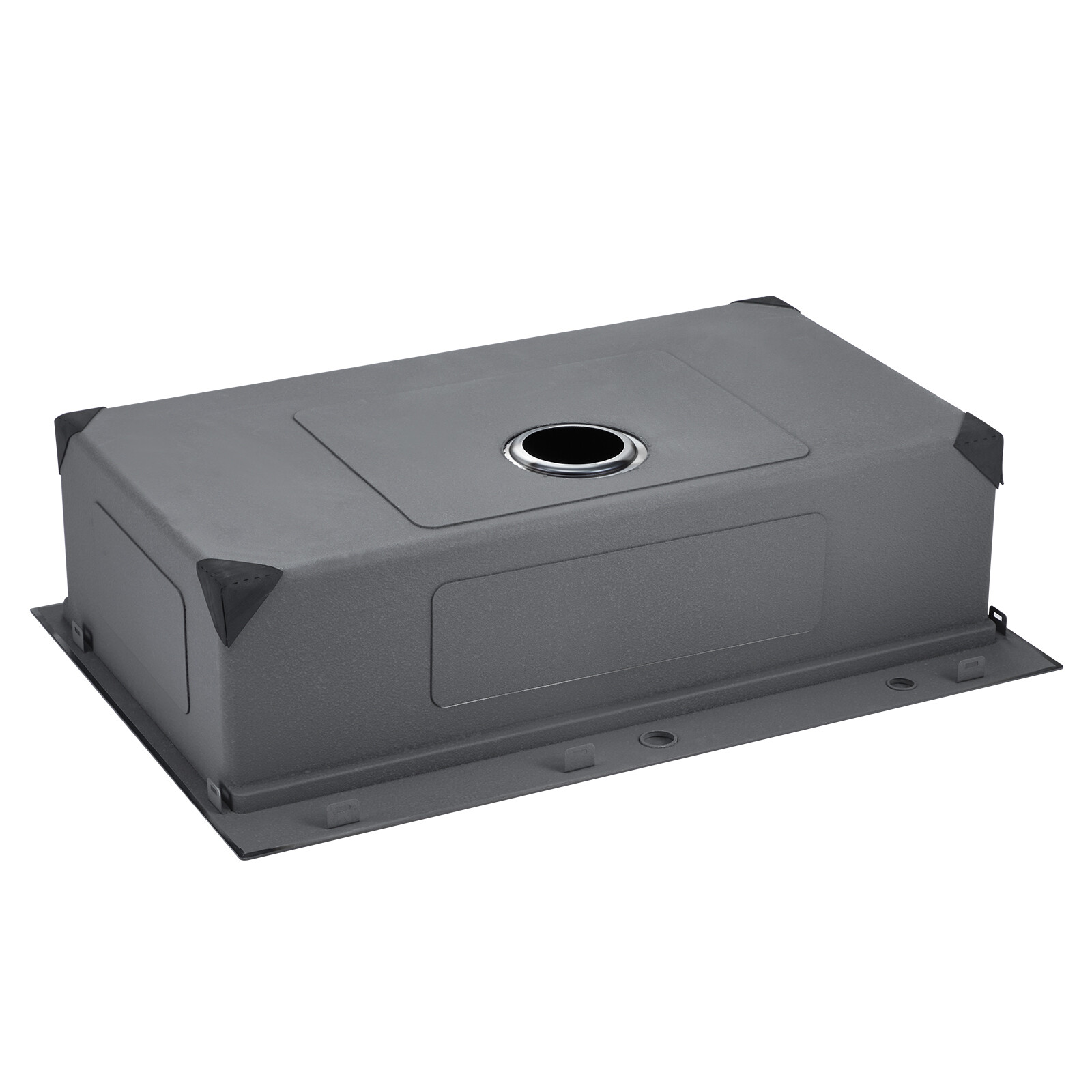 33" Drop In Kitchen Sink Top Mount Single Bowl Basin Stainless Steel Black