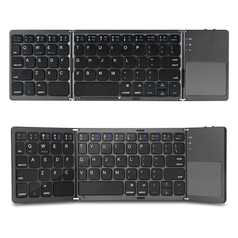 Mini Folding Wireless Bluetooth Keyboard With Touchpad for Laptop Tablet Phone