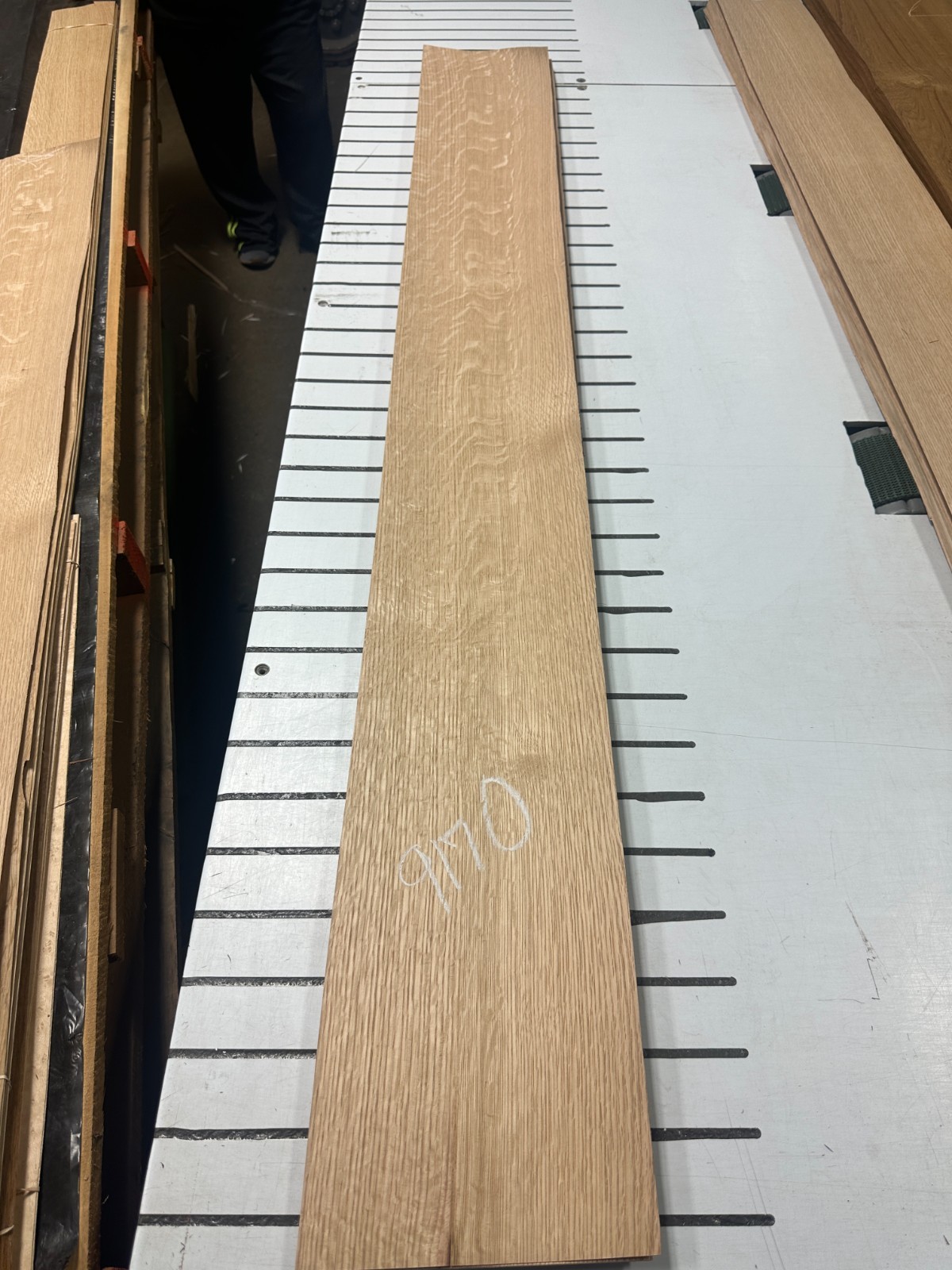 White Oak Flake Raw Wood Veneer 2 sheets 68" x 8.5'' 917O