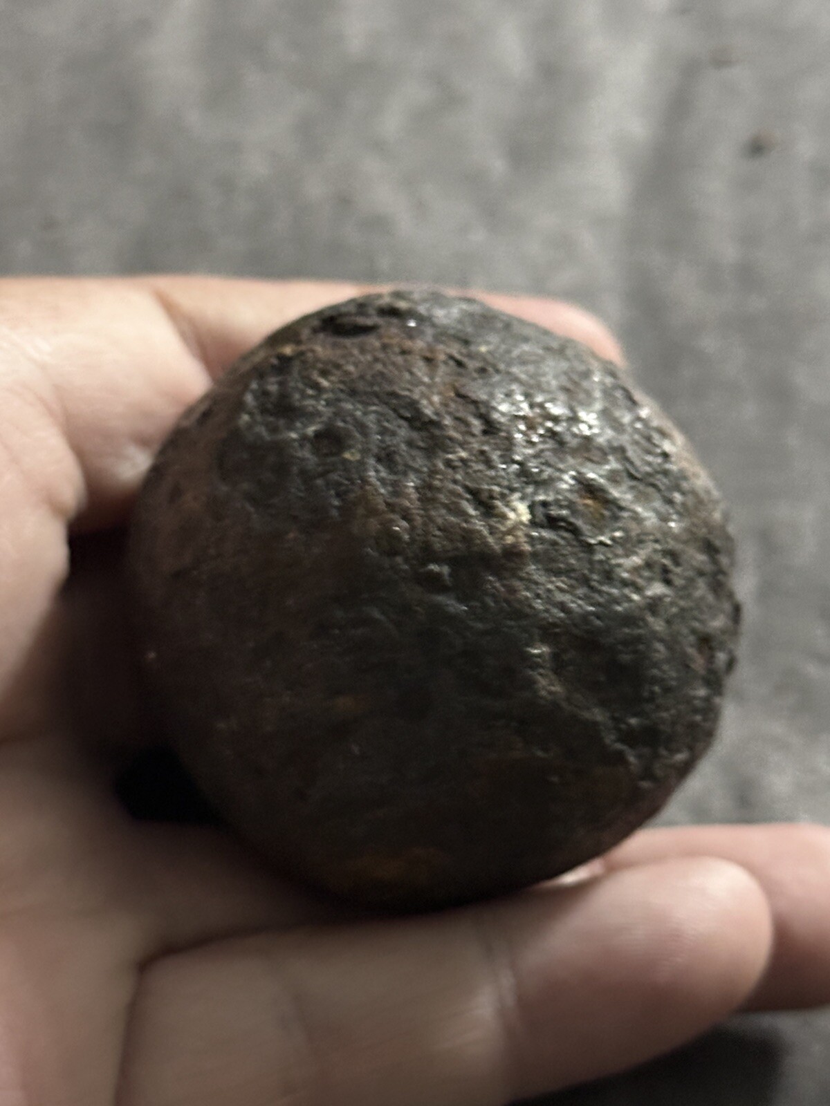 Antique Pre-civil War or Civil War ? 1 Lb (14.8oz) US Cannon Ball 1 Pounder 2”