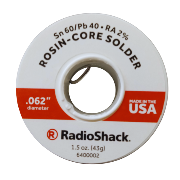 Standard rosin core solder is great for soldering electrical components, wiring
