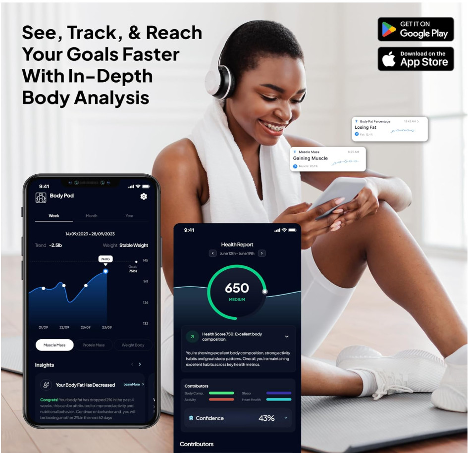 Hume Health The Body Pod at Home Body Analyzer & Scale