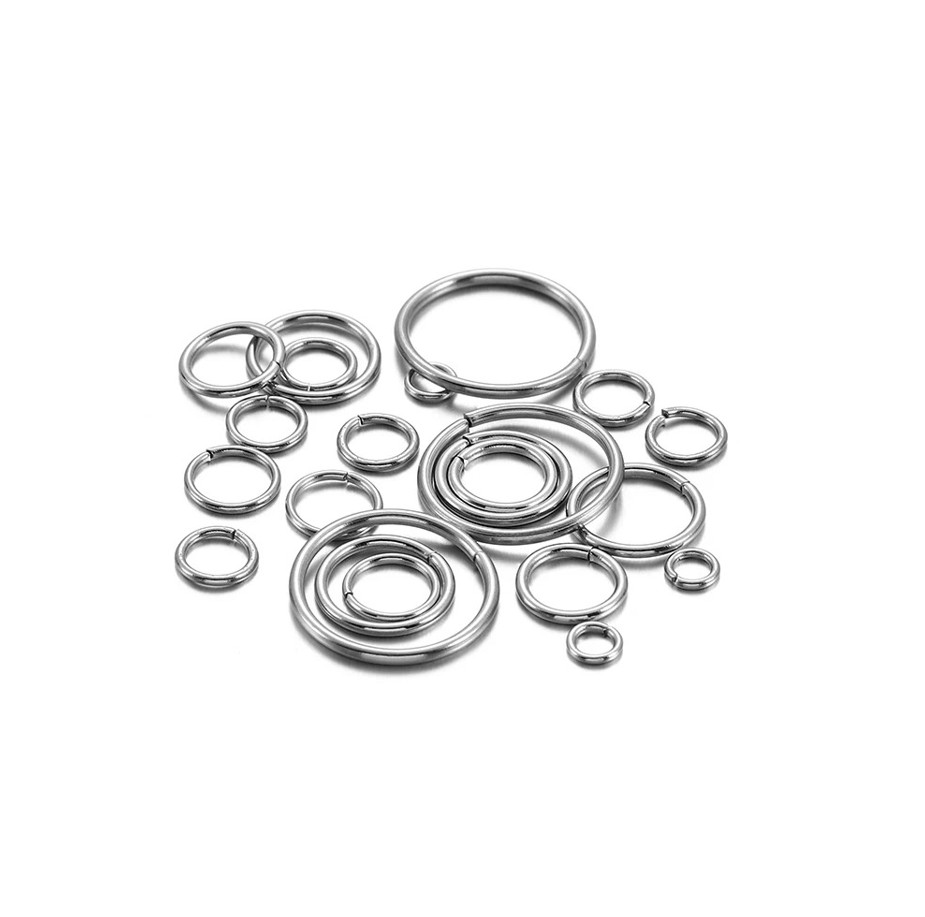 1050pcs Stainless Steel Open Jump Rings DIY Jewelry Making Connectors Set