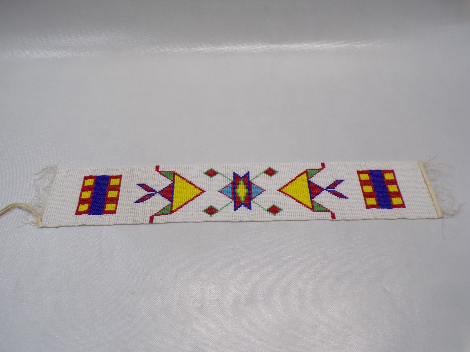 Vintage Handmade Native American Glass Bead Belt 19.5" Potawatomi?