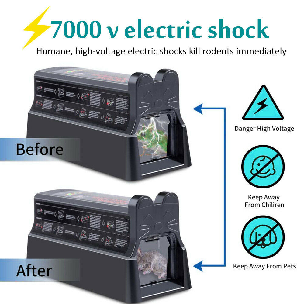 Electronic Mouse Trap Victor Control Rat Killer Pest Electric Rodent Zapper US