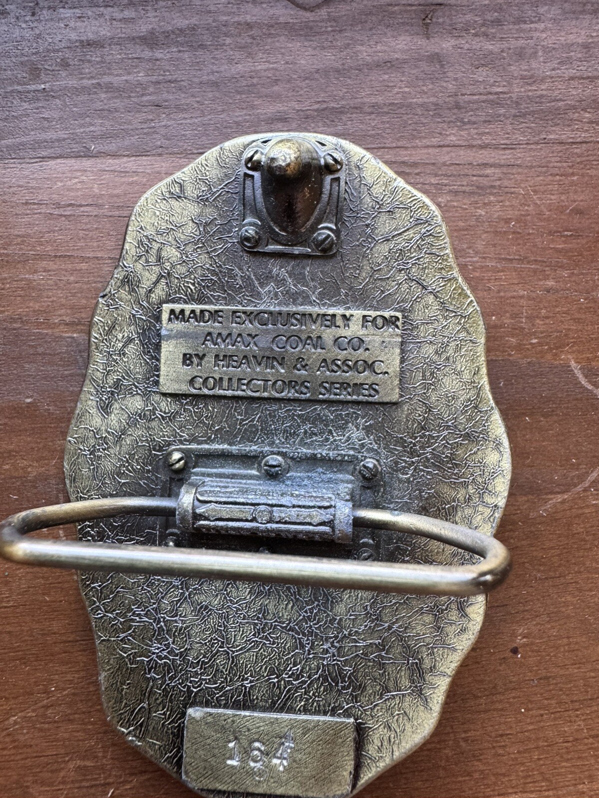 1983 AMAX Coal Company Eagle Butte Mine 4th Quarter Safety Award Belt Buckle