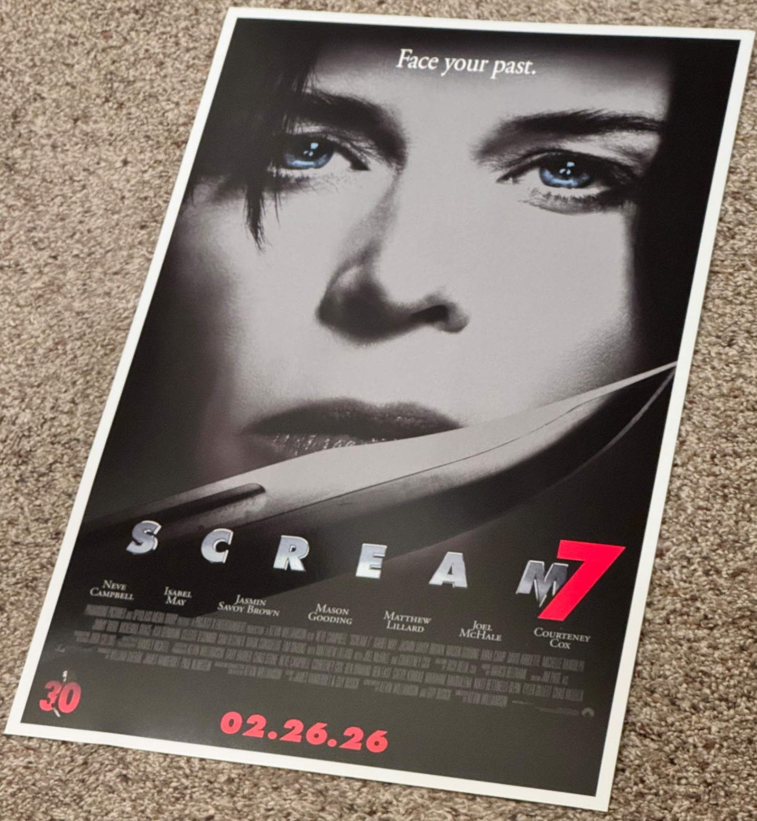 SCREAM 7 ORIGINAL LIMITED EDITION AMC EXCLUSIVE 12 X 18 POSTER! SHIPS NOW FREE!!
