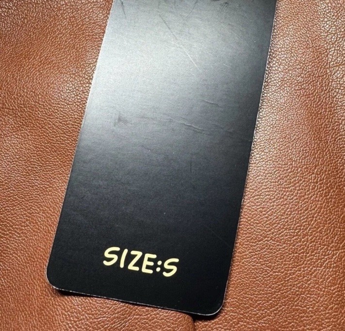 New Shinestar Brown Tan Faux Leather Short Skirt Boho Women’s Size Small