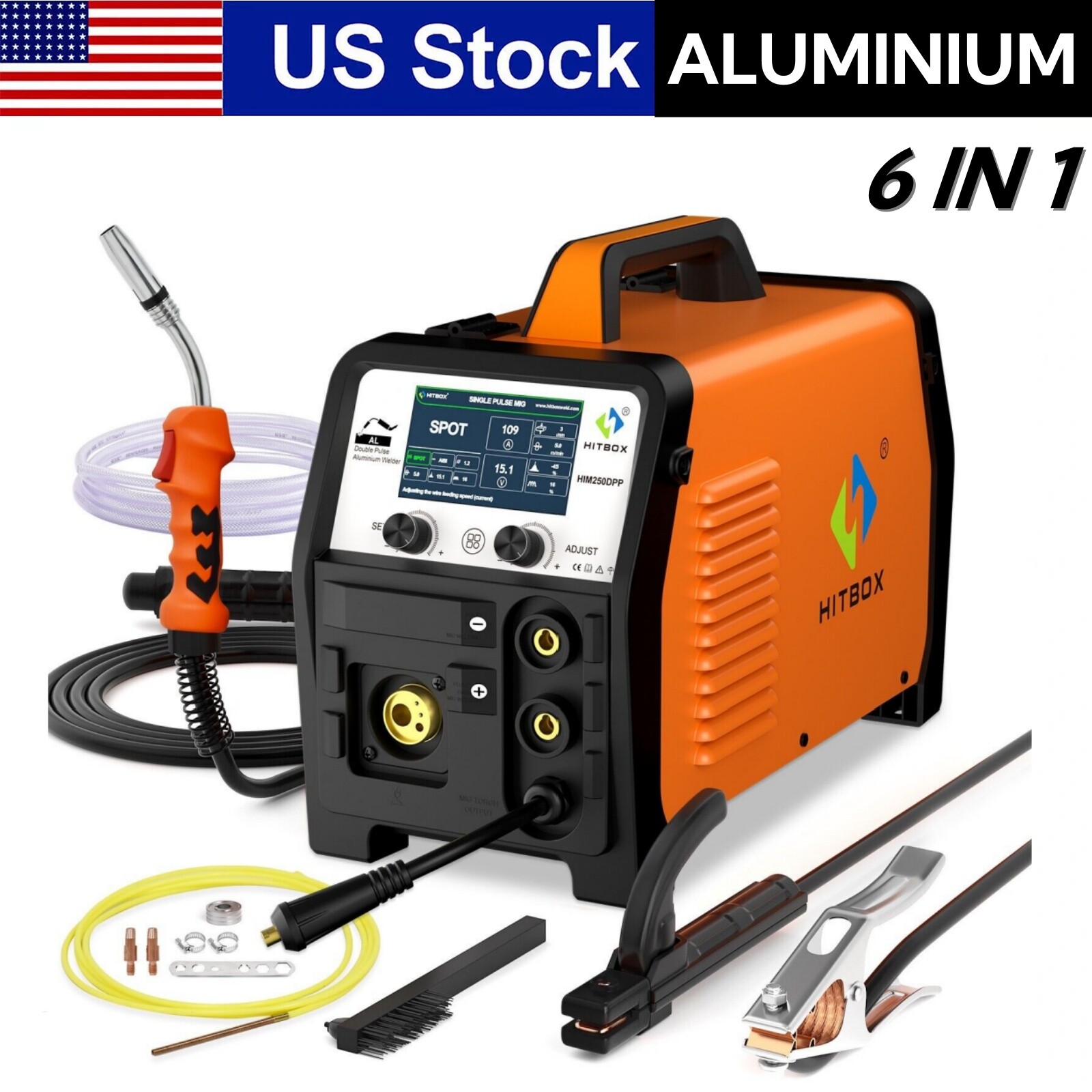 PRO MIG Welder 110/220V 200A MIG TIG MMA/Stick Welder Double pulse Weld Aluminum
