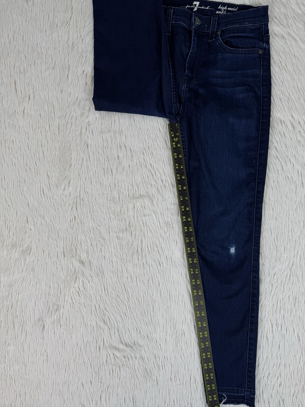 7 For All Mankind Gwenevere Dark Wash High Waist Ankle Denim Jeans Women's 26