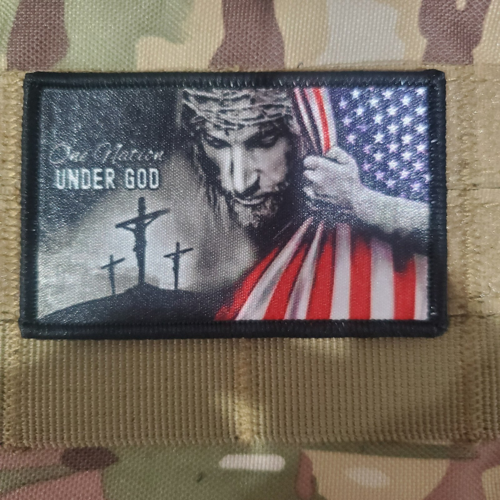 ONE NATION UNDER GOD Tactical Morale Patch Hook and Loop