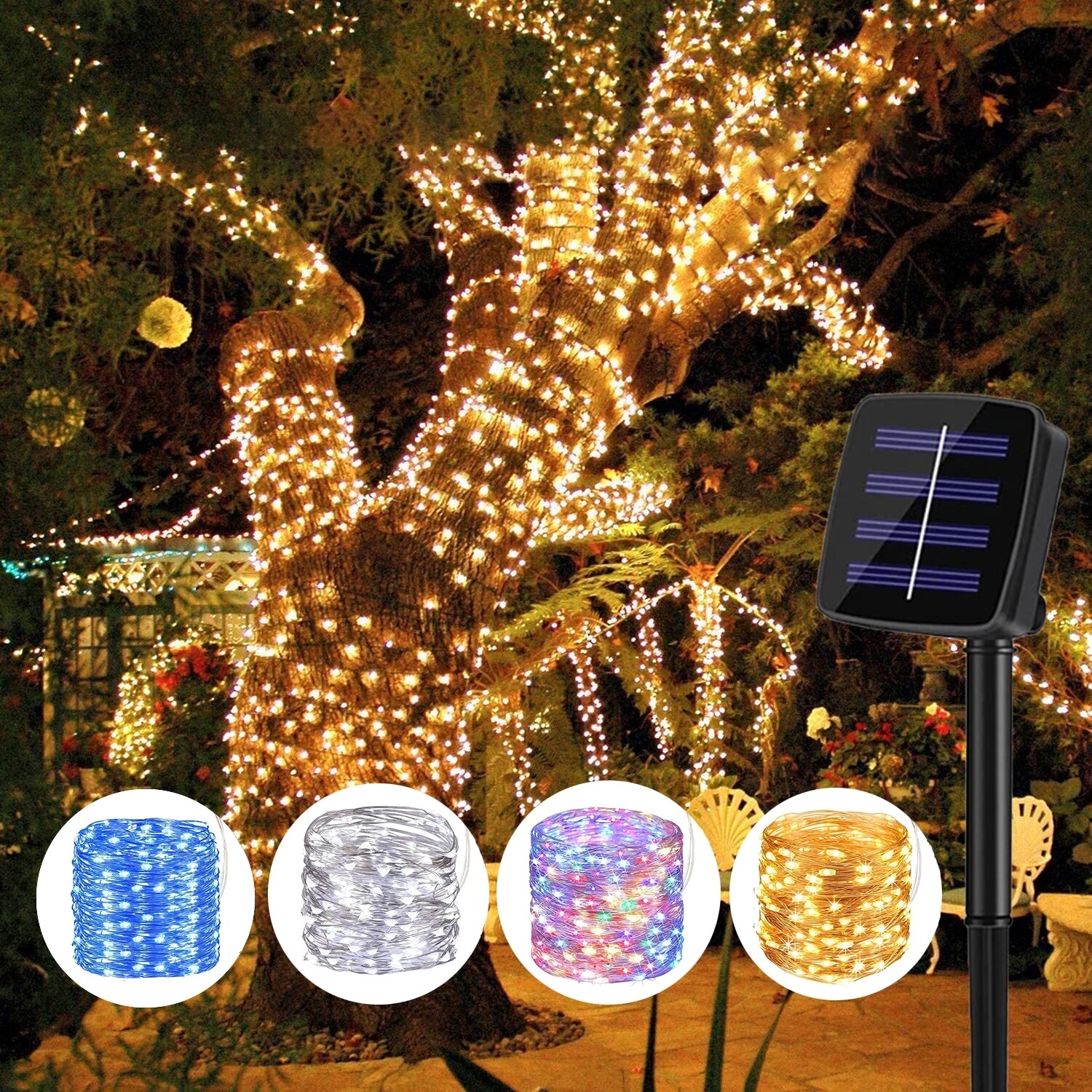 200/300 LED Solar Power String Fairy Lights Garden Outdoor Party Christmas Lamp