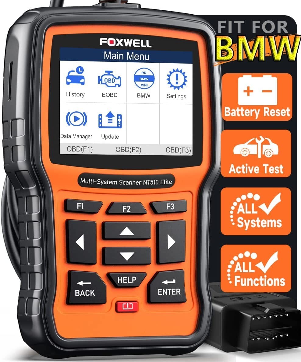 Foxwell NT510 Elite All System Fit For BMW OBD2 Scanner Bi-directional Scan Tool