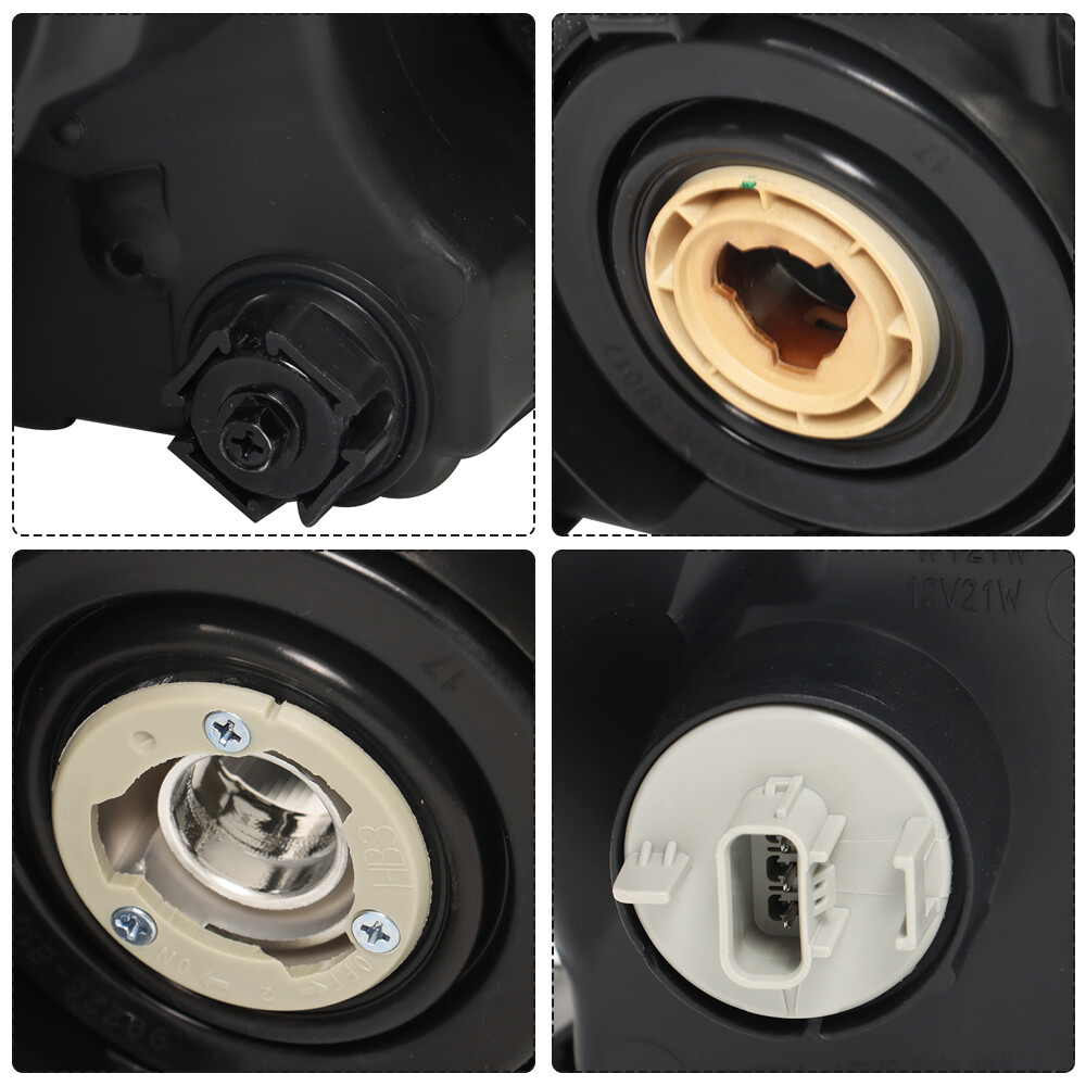 Left+Right For 2016-2020 Honda Civic Halogen Projector Headlights Headlamp Clear