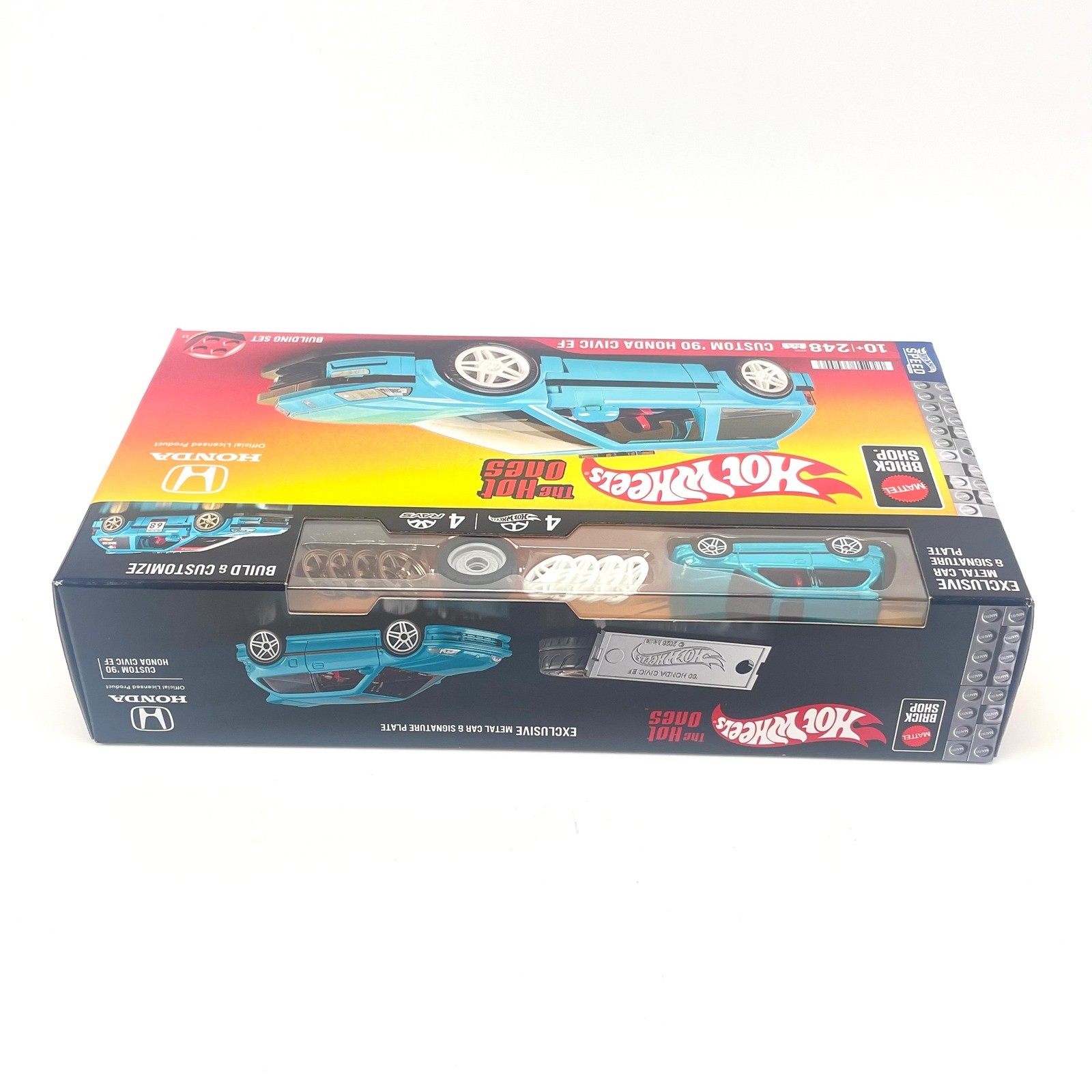 Hot Wheels Mattel Brick Shop Custom '90 Honda Civic EF Building Set 248 PCS