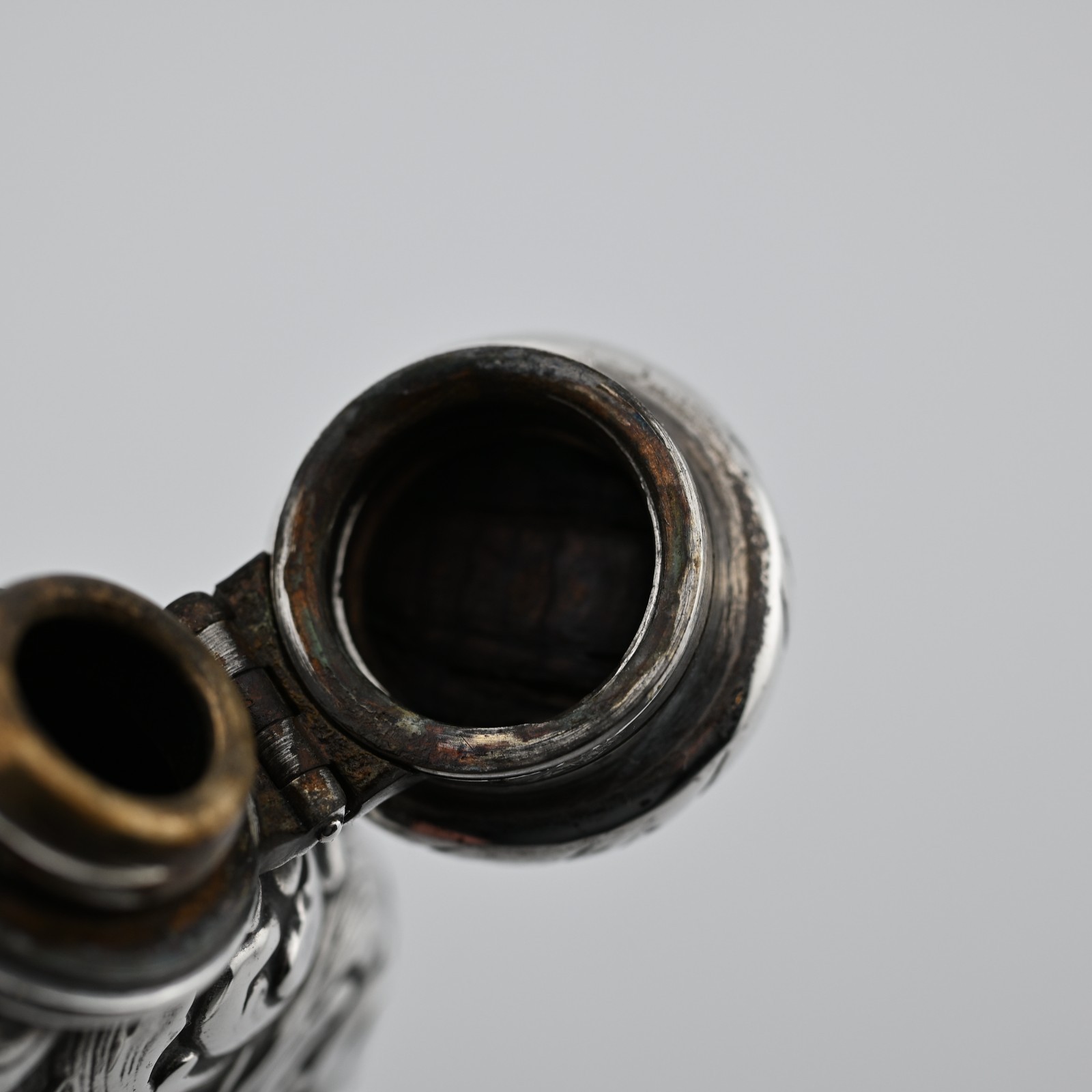 RARE Sterling Silver Tiffany & Co. Flask Aesthetic ornate scroll c1890 ~3/4 Gill