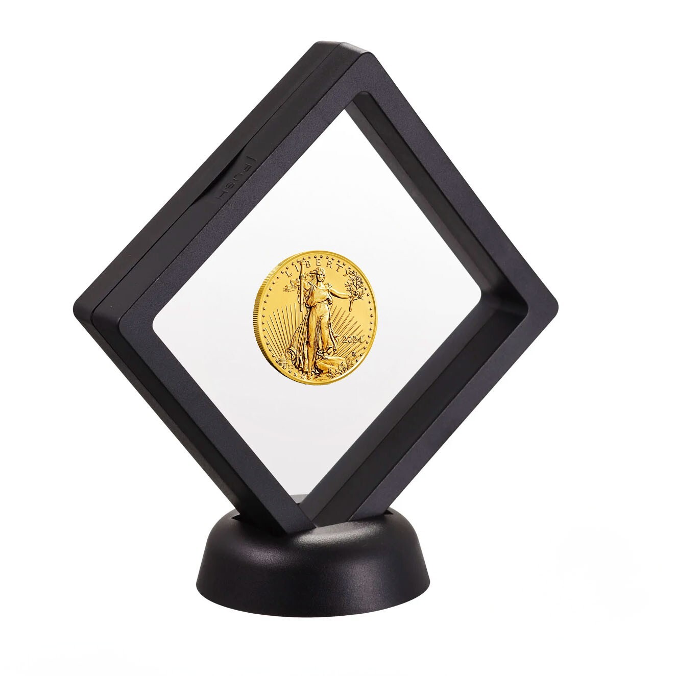 XL 8Pcs 3D Floating Frame, Clear Film Jewelry Storage, Coin Display Case Stand