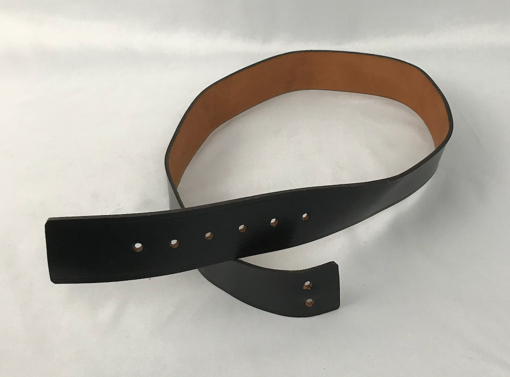 Civil War Black Leather Belt - US or CS - 36 Inch Length - Reenactment