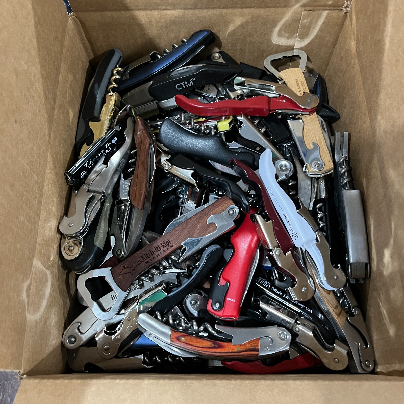 Lot of 120+ Mixed Corkscrews Wine Openers TSA Confiscated