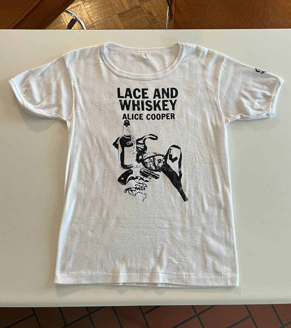 1977 ALICE COOPER LACE And WHISKEY Promo T Shirt Warner Bros LP Rock 70s Vtg