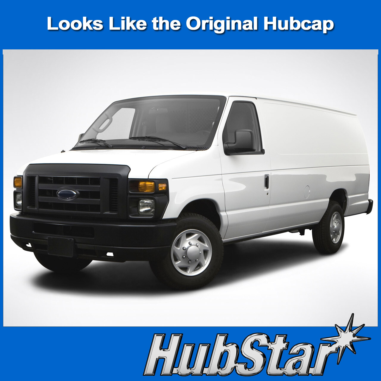 NEW Hubcap for Ford Van 1998-2023, Premium 16-inch Heavy Duty Snap-On (1 Piece)