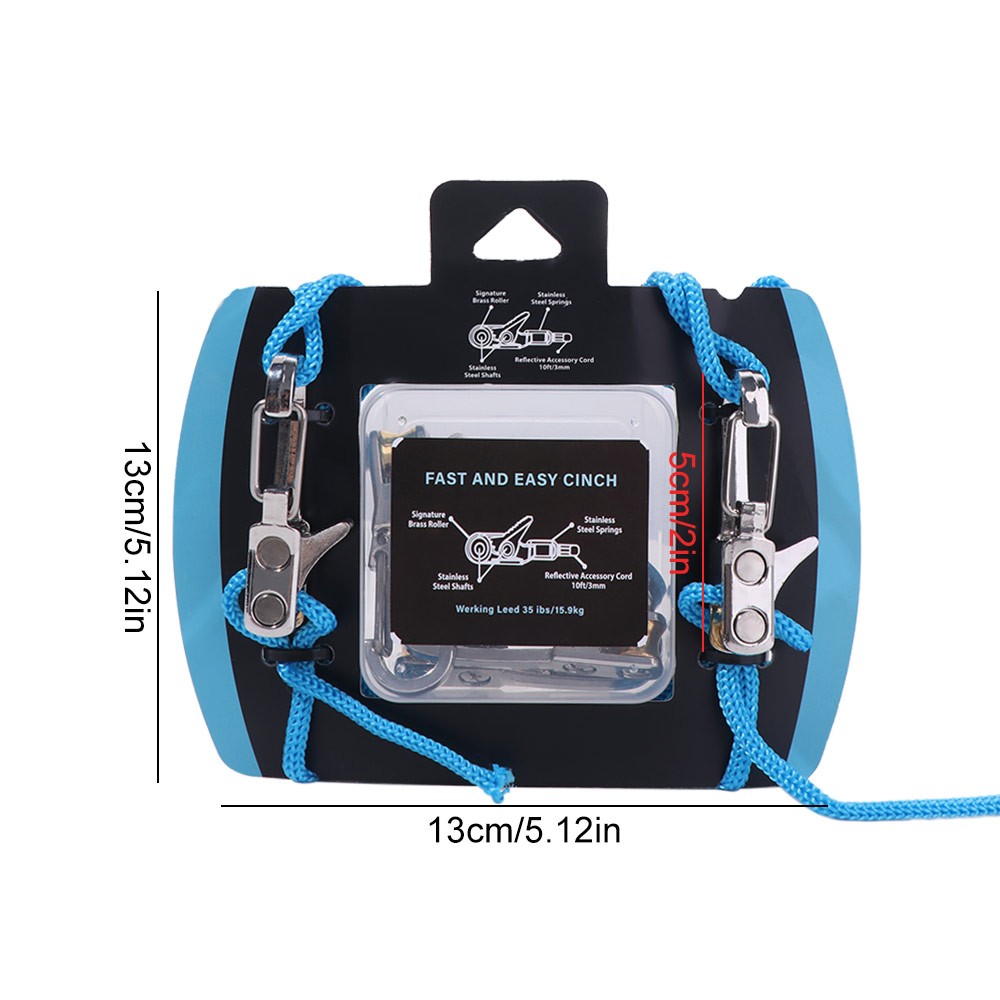 6 Hooks Rope with Roller Tensioner Lock Buckle Cable Puller Camping