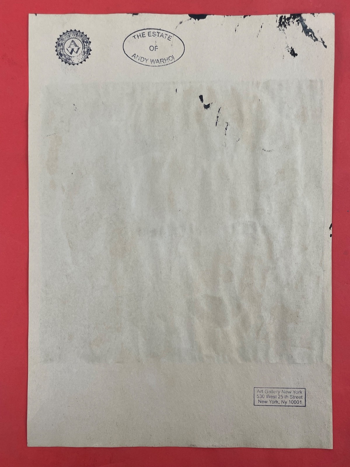 Andy Warhol Drawing on paper (Handmade) signed and stamped